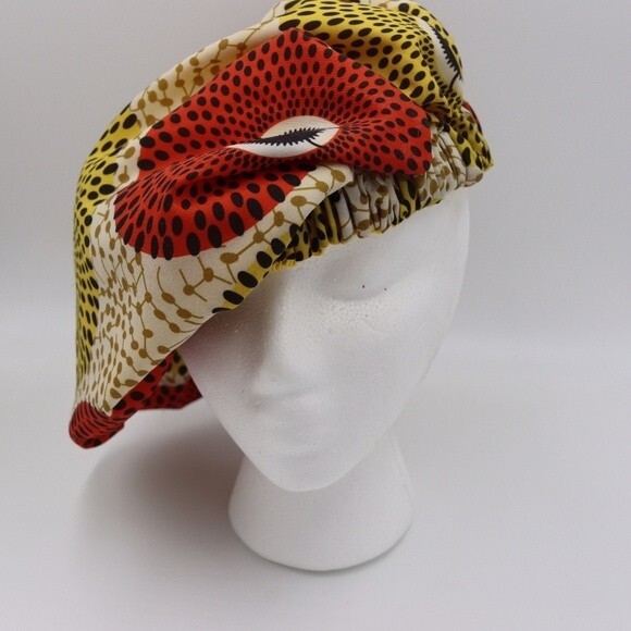 Vintage Slouchy Funky Retro Print Beret Hat - Picture 1 of 8